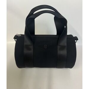 Lululemon Knit Nylon Mini Barrel Bag Purse Black